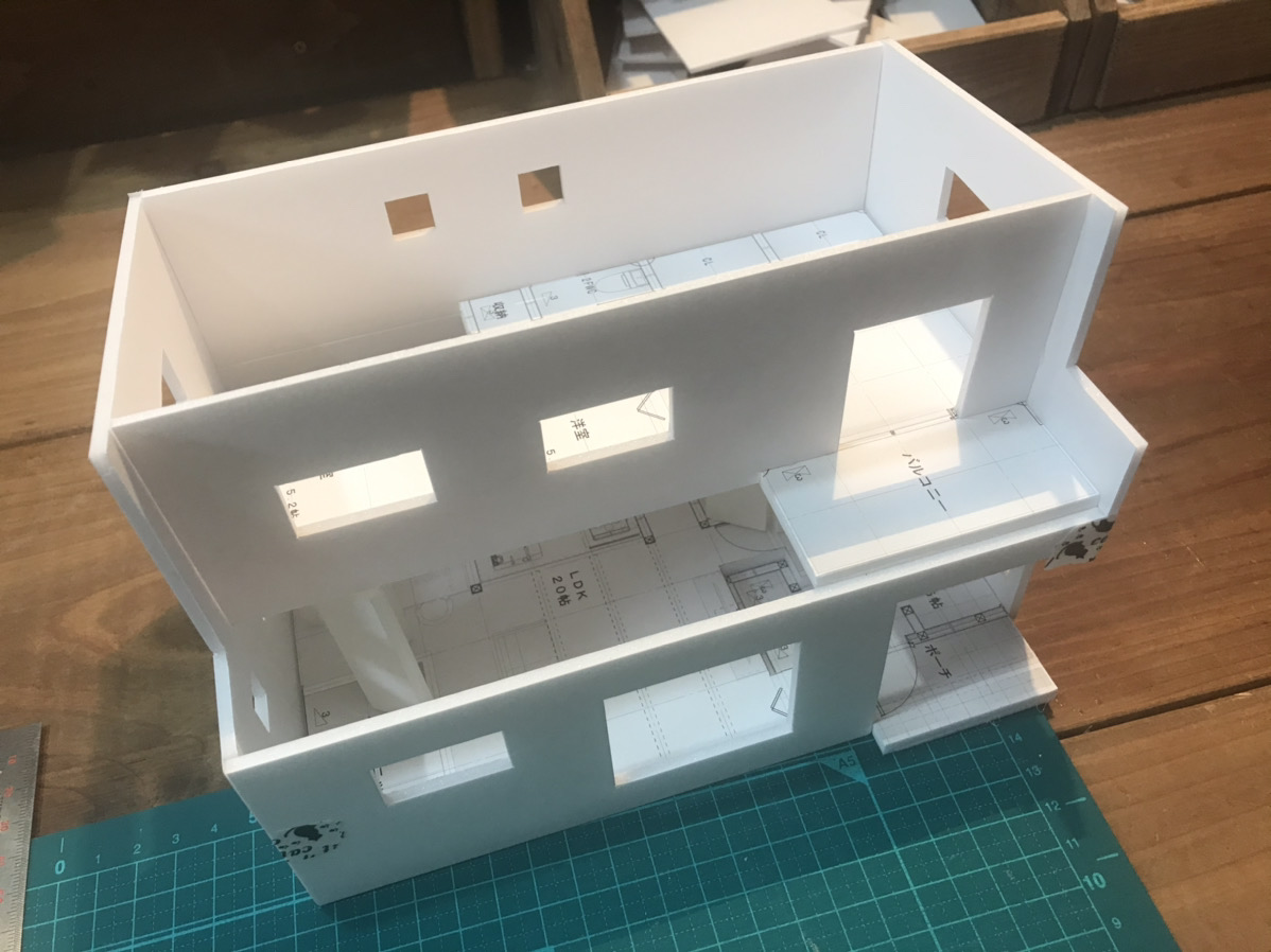 模型屋日記 住宅模型の作り方 外壁の作り方のコツ